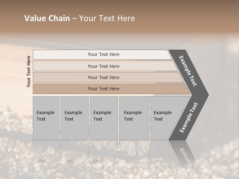 An Open Book On A Pile Of Gravel PowerPoint Template