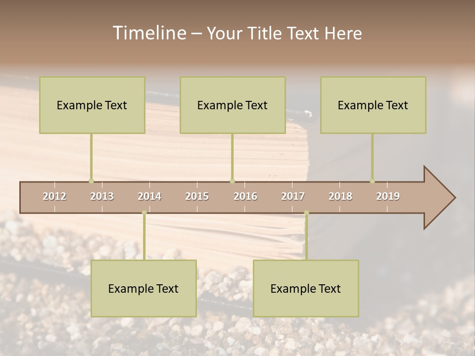 An Open Book On A Pile Of Gravel PowerPoint Template