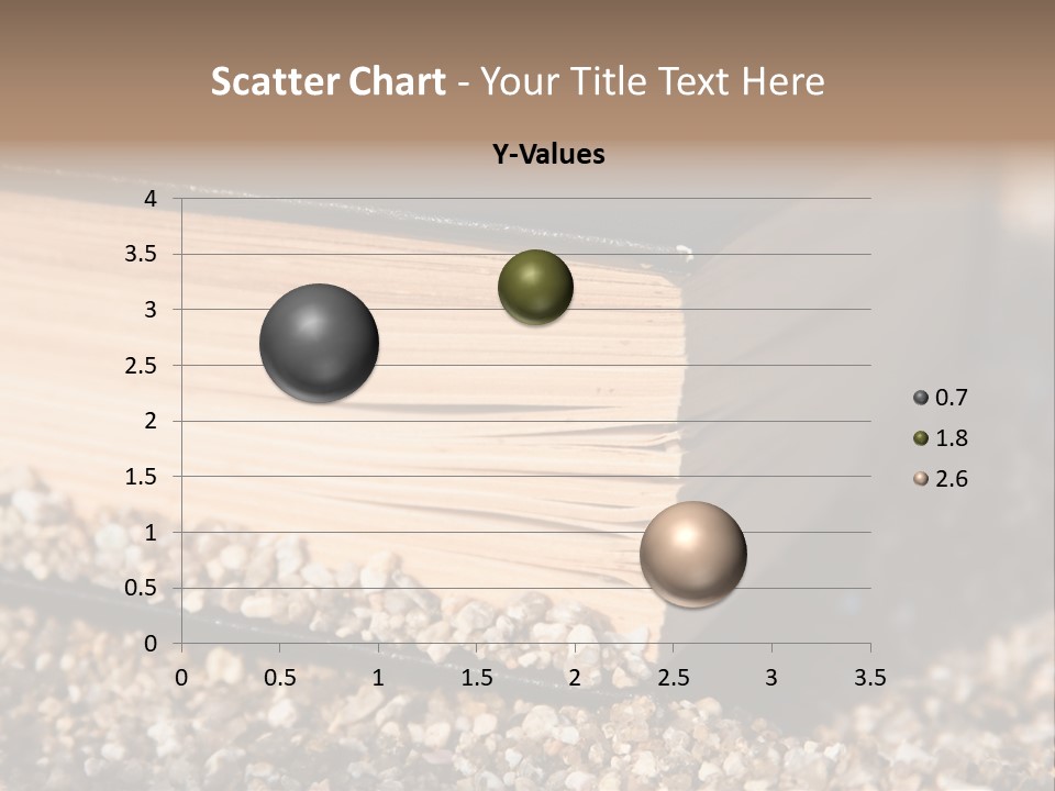 An Open Book On A Pile Of Gravel PowerPoint Template