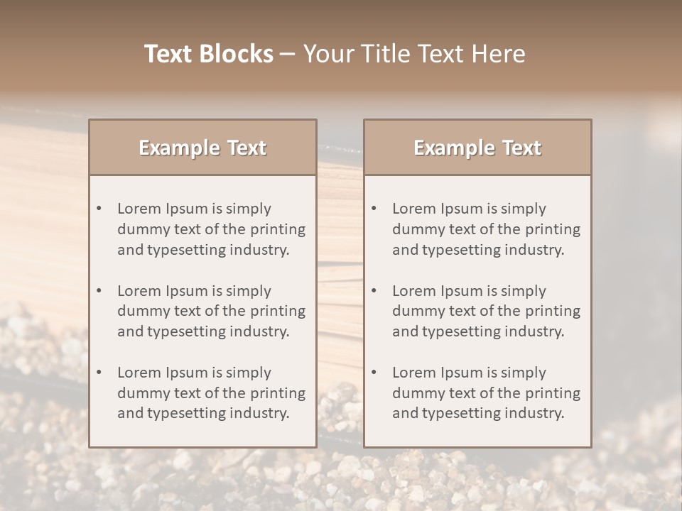 An Open Book On A Pile Of Gravel PowerPoint Template