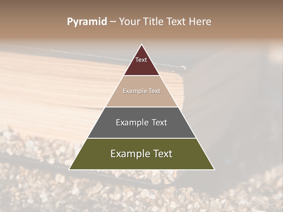 An Open Book On A Pile Of Gravel PowerPoint Template