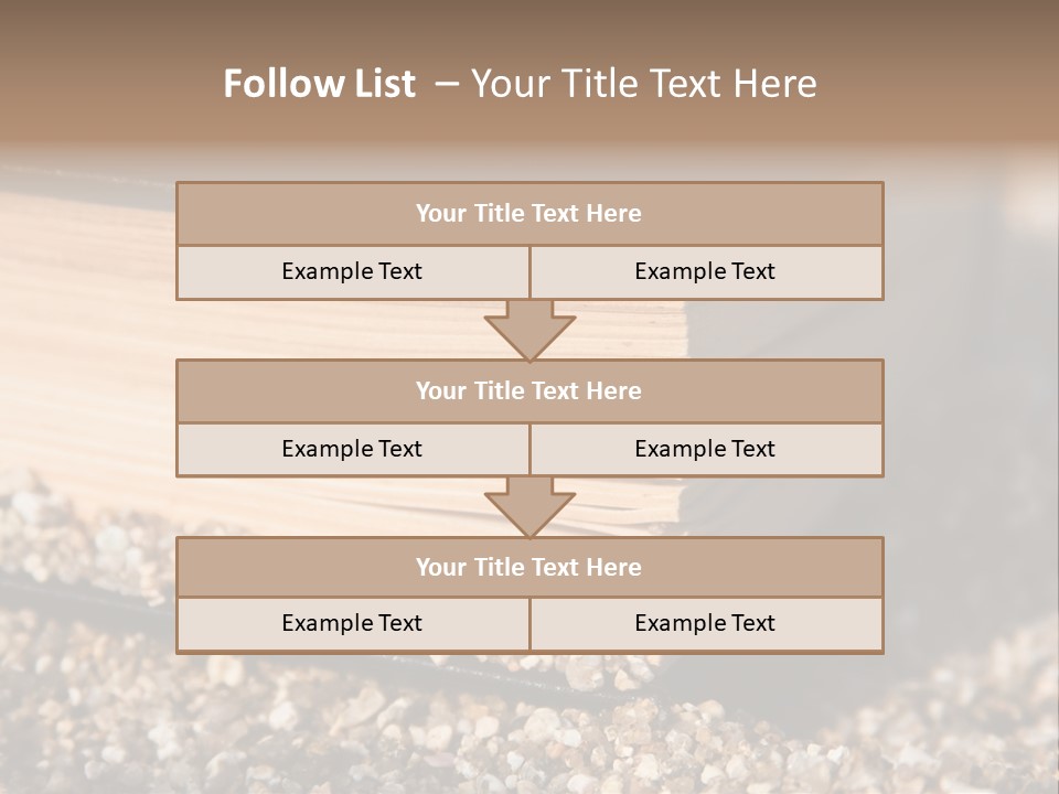 An Open Book On A Pile Of Gravel PowerPoint Template