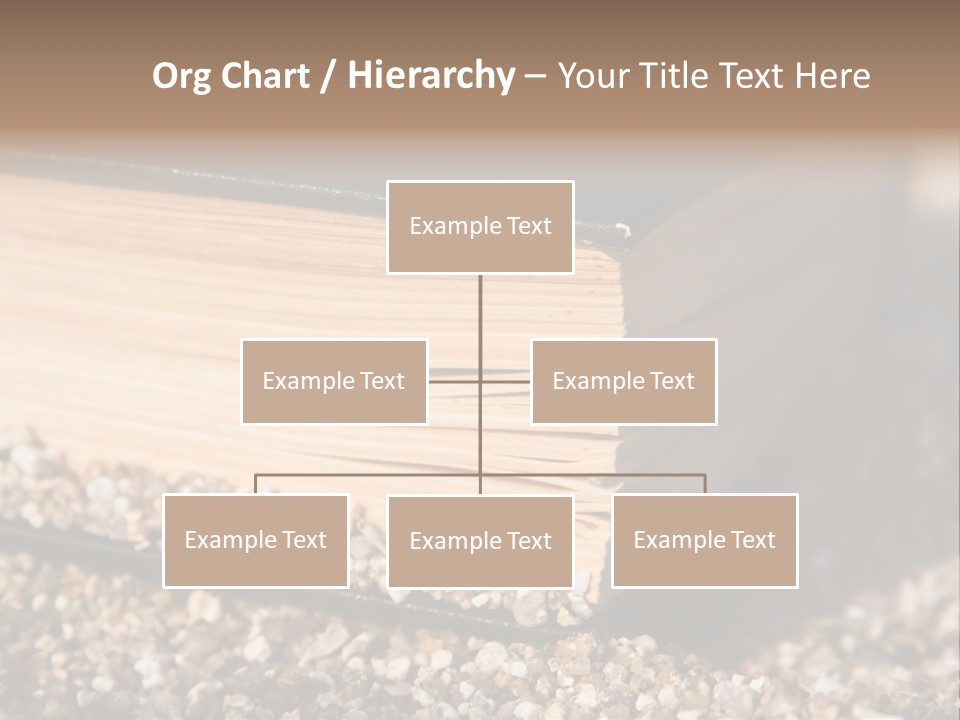 An Open Book On A Pile Of Gravel PowerPoint Template