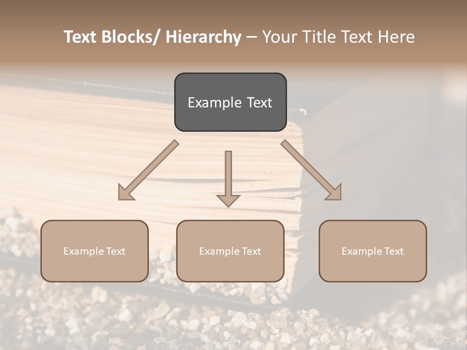 An Open Book On A Pile Of Gravel PowerPoint Template