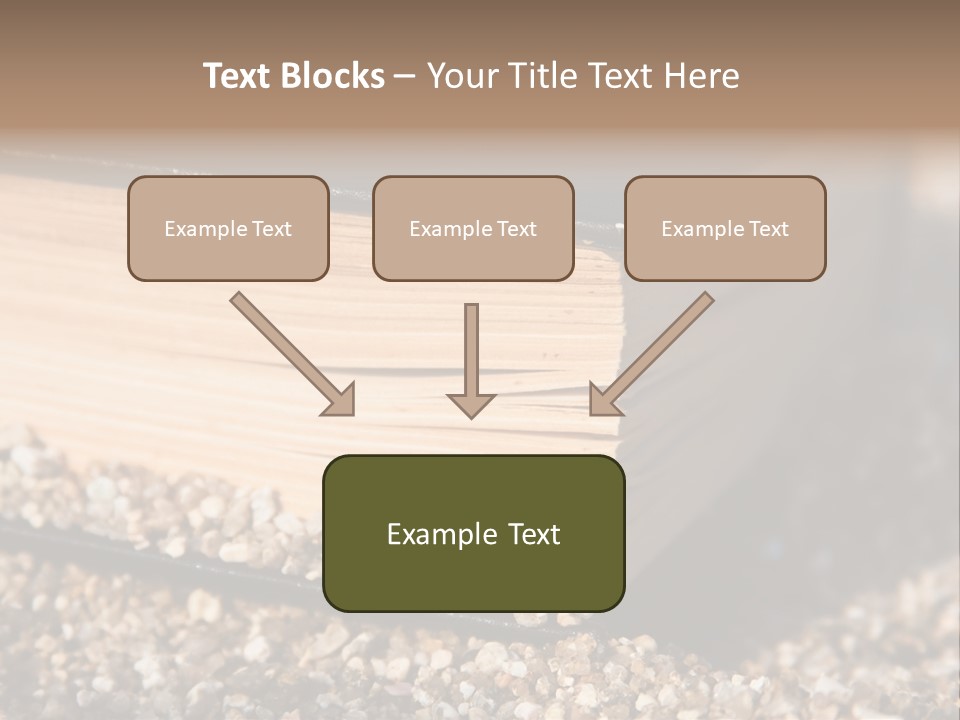 An Open Book On A Pile Of Gravel PowerPoint Template
