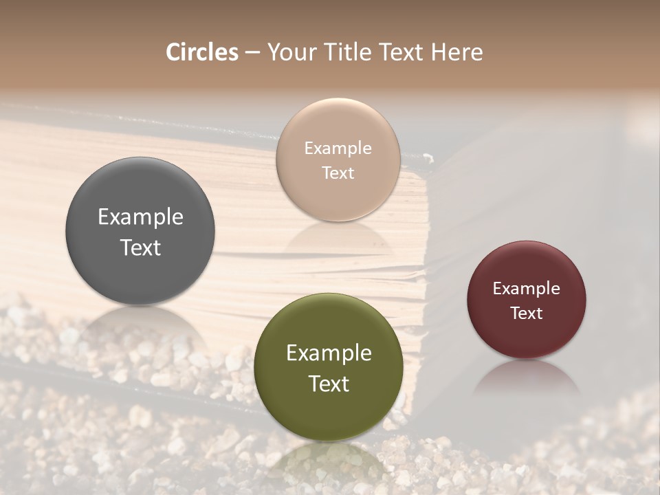 An Open Book On A Pile Of Gravel PowerPoint Template