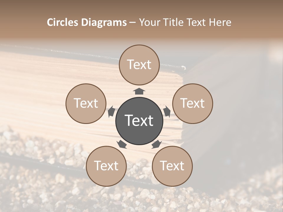 An Open Book On A Pile Of Gravel PowerPoint Template