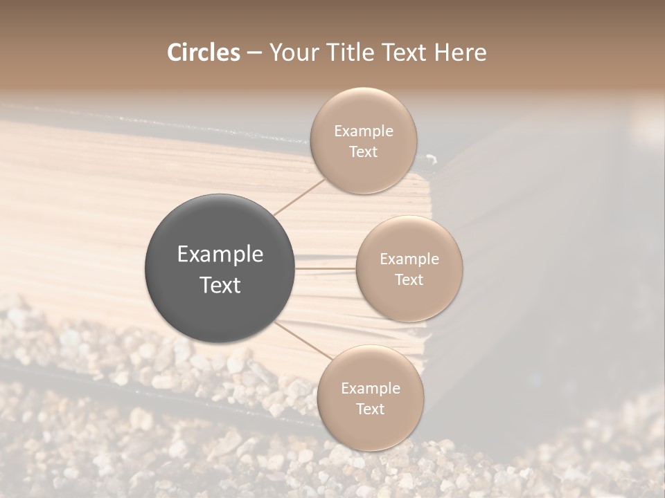 An Open Book On A Pile Of Gravel PowerPoint Template
