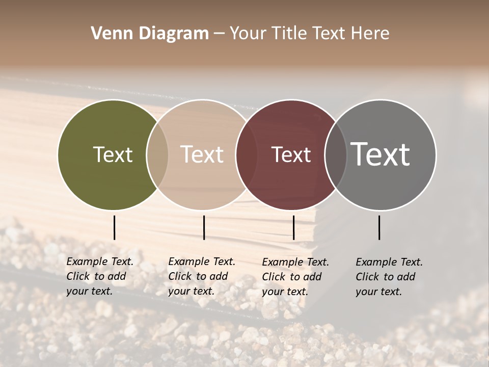 An Open Book On A Pile Of Gravel PowerPoint Template