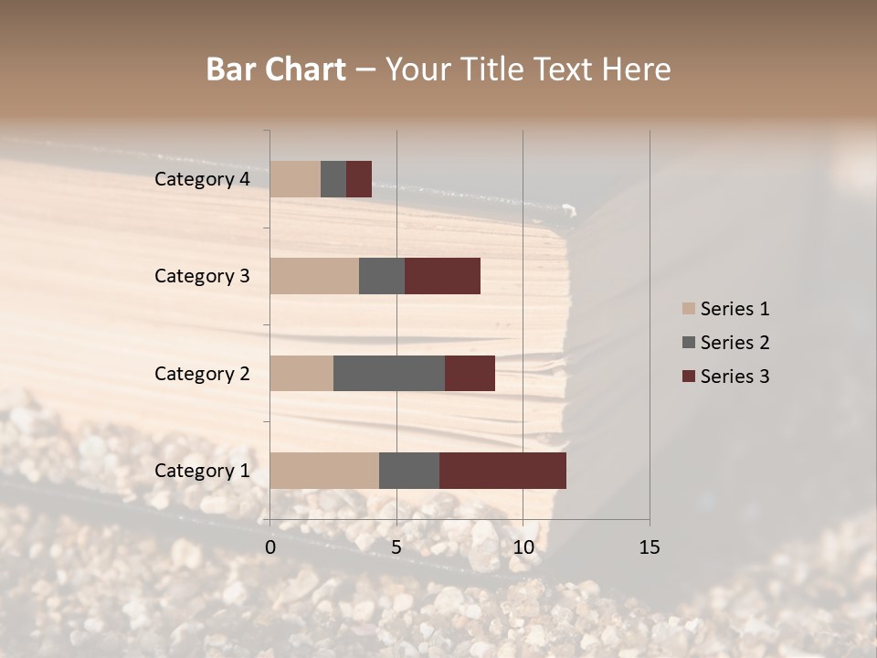 An Open Book On A Pile Of Gravel PowerPoint Template