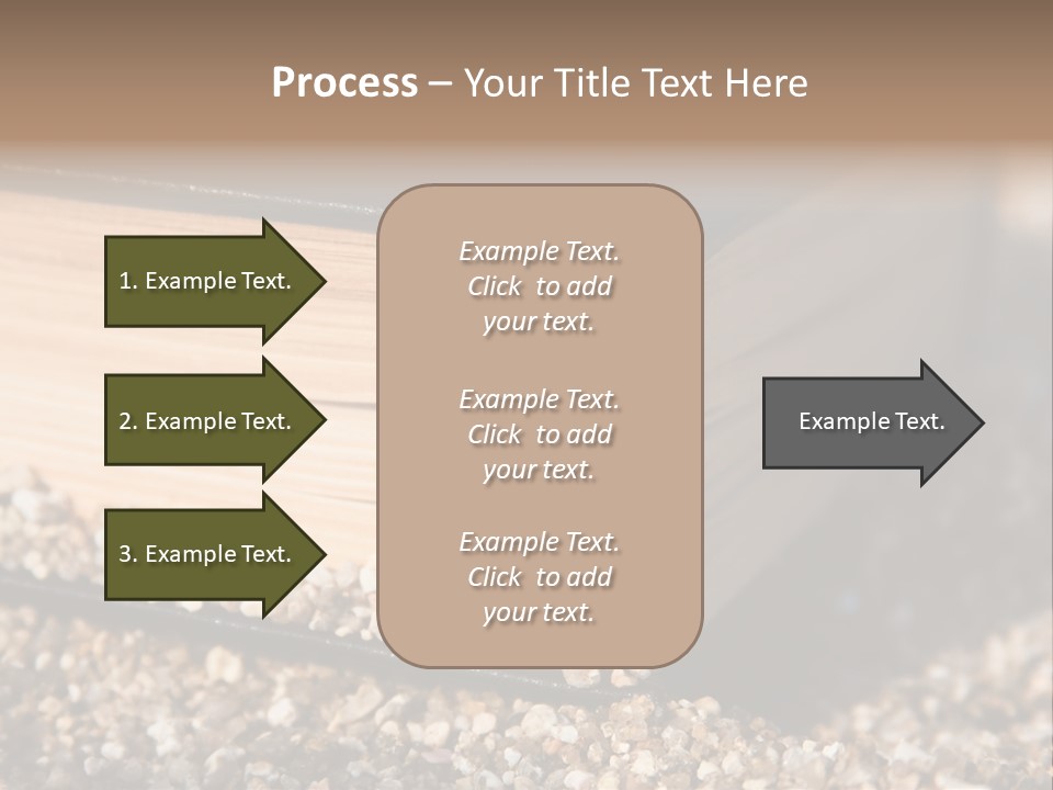 An Open Book On A Pile Of Gravel PowerPoint Template