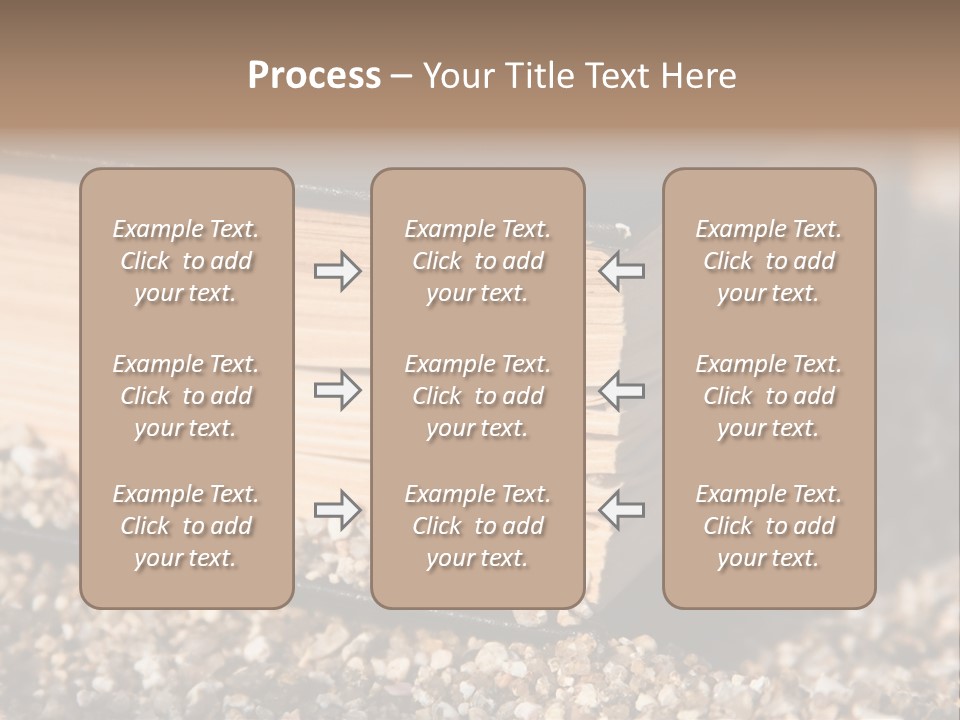 An Open Book On A Pile Of Gravel PowerPoint Template