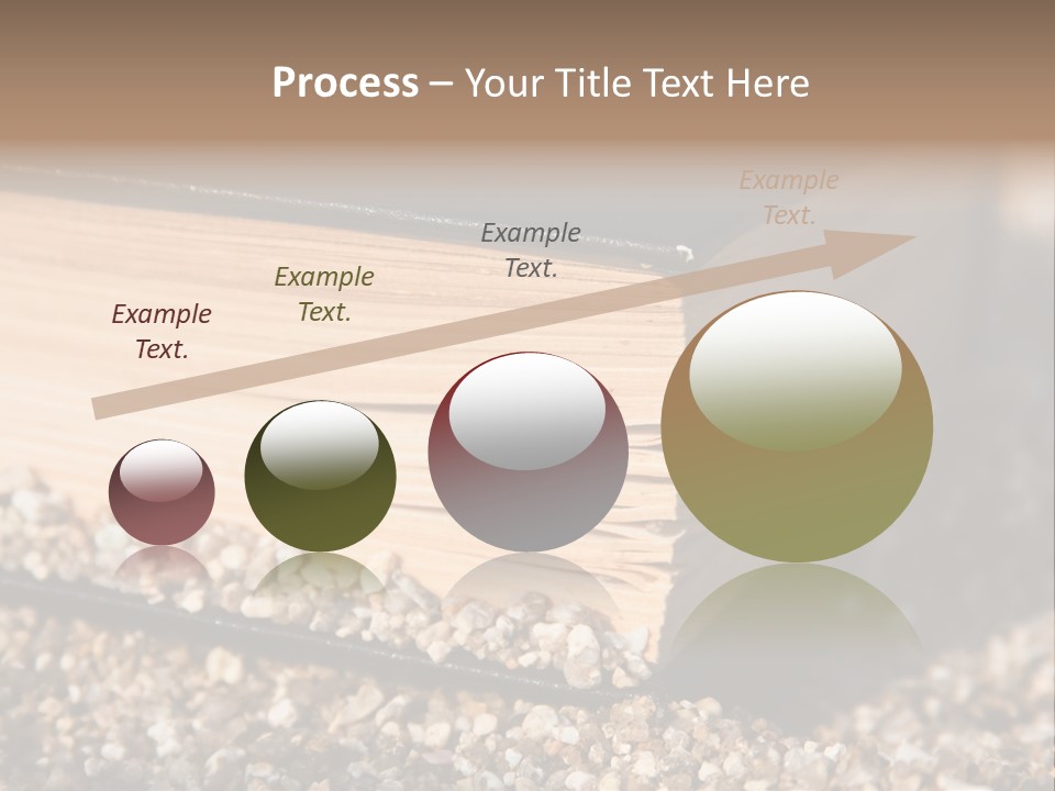 An Open Book On A Pile Of Gravel PowerPoint Template