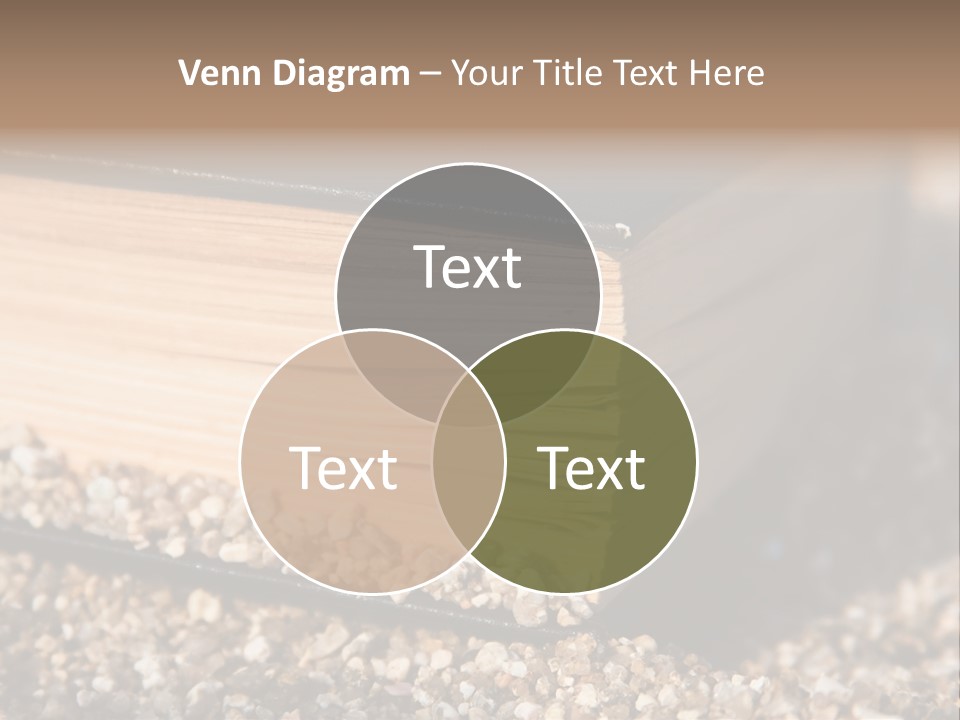 An Open Book On A Pile Of Gravel PowerPoint Template