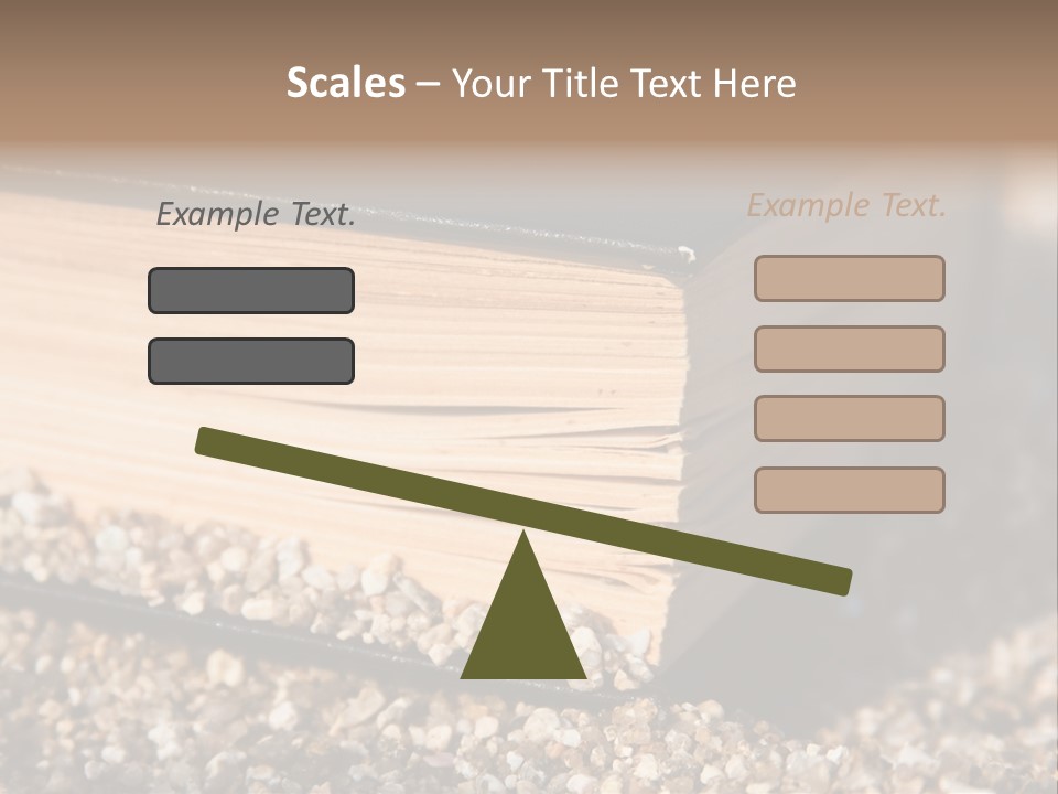 An Open Book On A Pile Of Gravel PowerPoint Template