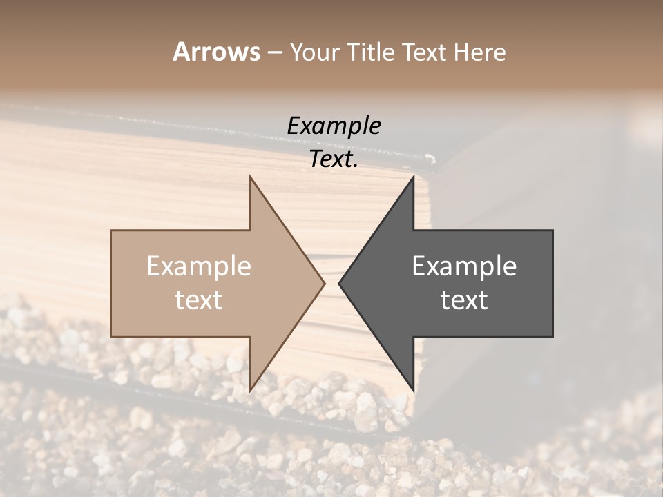 An Open Book On A Pile Of Gravel PowerPoint Template