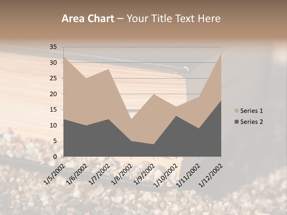 An Open Book On A Pile Of Gravel PowerPoint Template