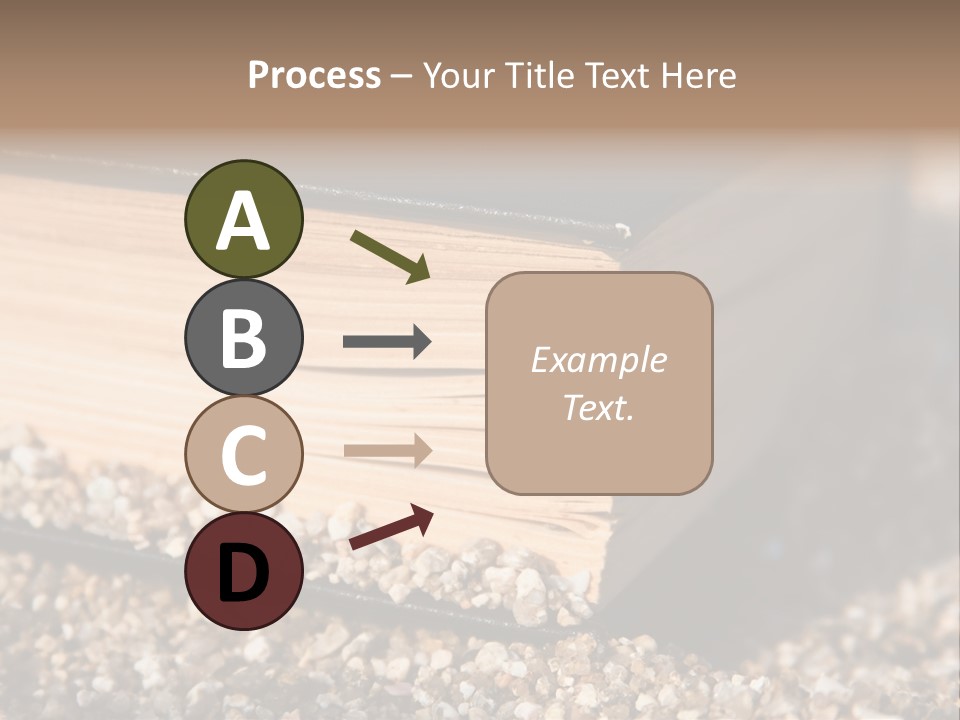 An Open Book On A Pile Of Gravel PowerPoint Template