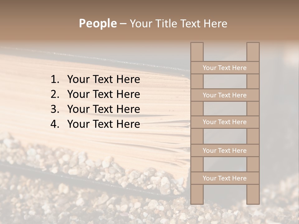 An Open Book On A Pile Of Gravel PowerPoint Template