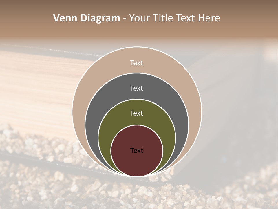 An Open Book On A Pile Of Gravel PowerPoint Template