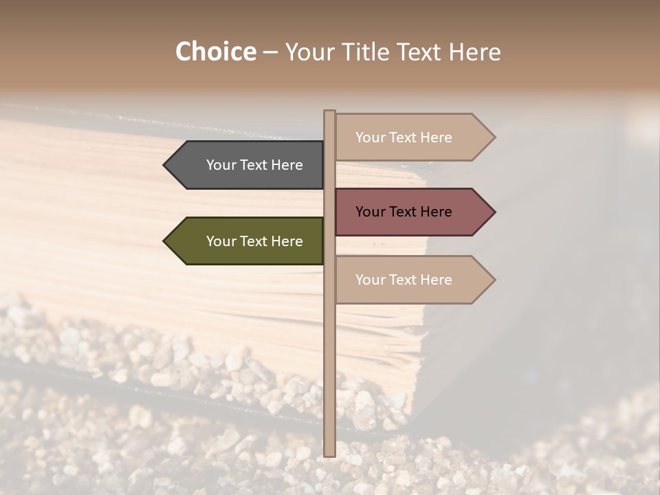 An Open Book On A Pile Of Gravel PowerPoint Template