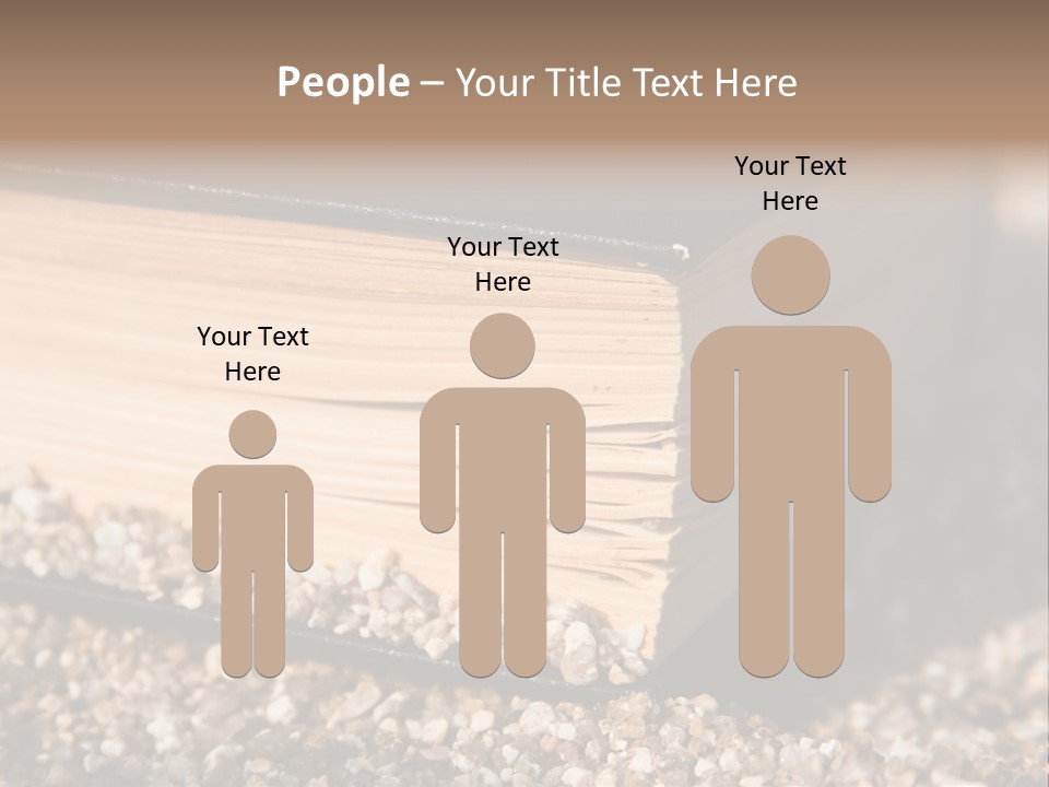 An Open Book On A Pile Of Gravel PowerPoint Template