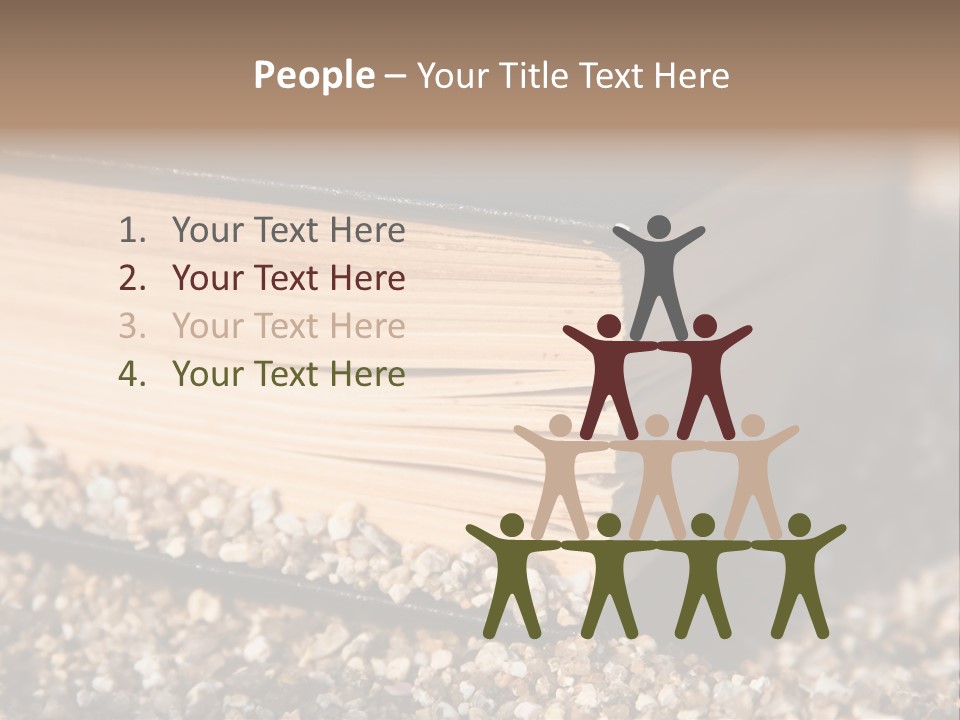 An Open Book On A Pile Of Gravel PowerPoint Template
