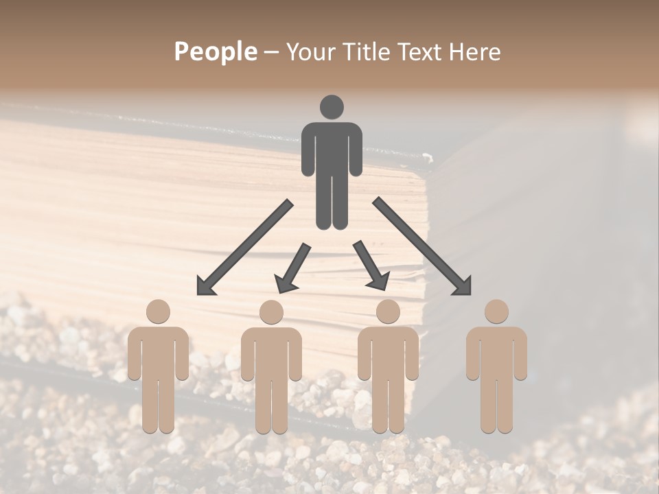 An Open Book On A Pile Of Gravel PowerPoint Template