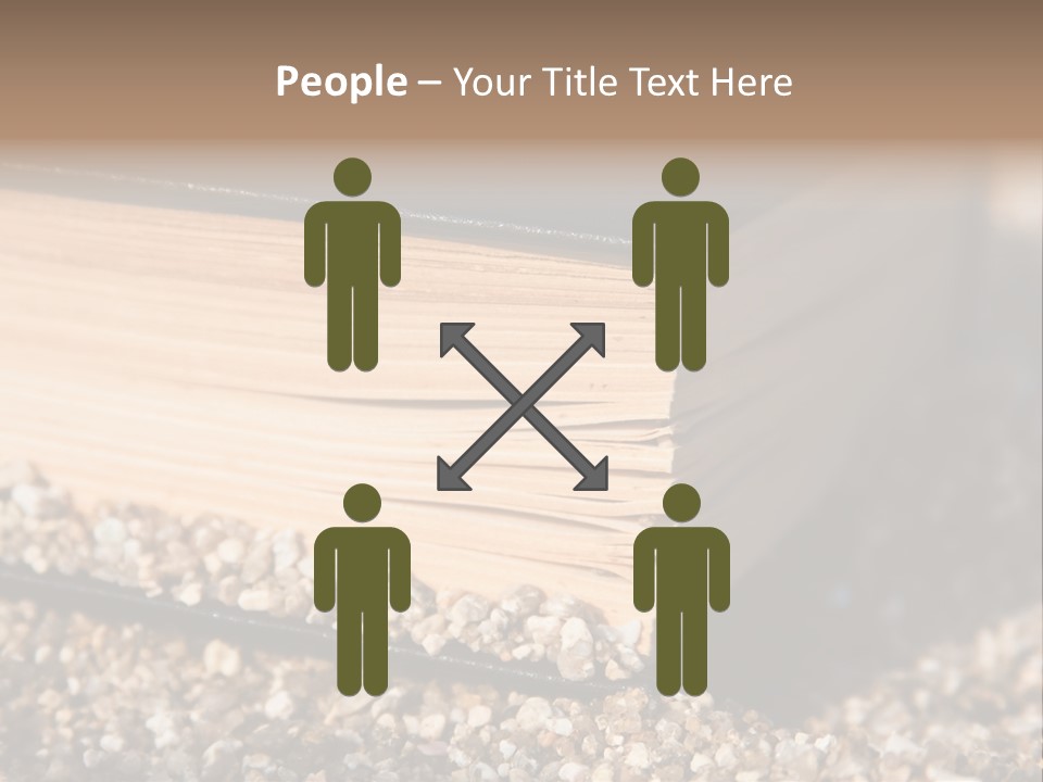 An Open Book On A Pile Of Gravel PowerPoint Template