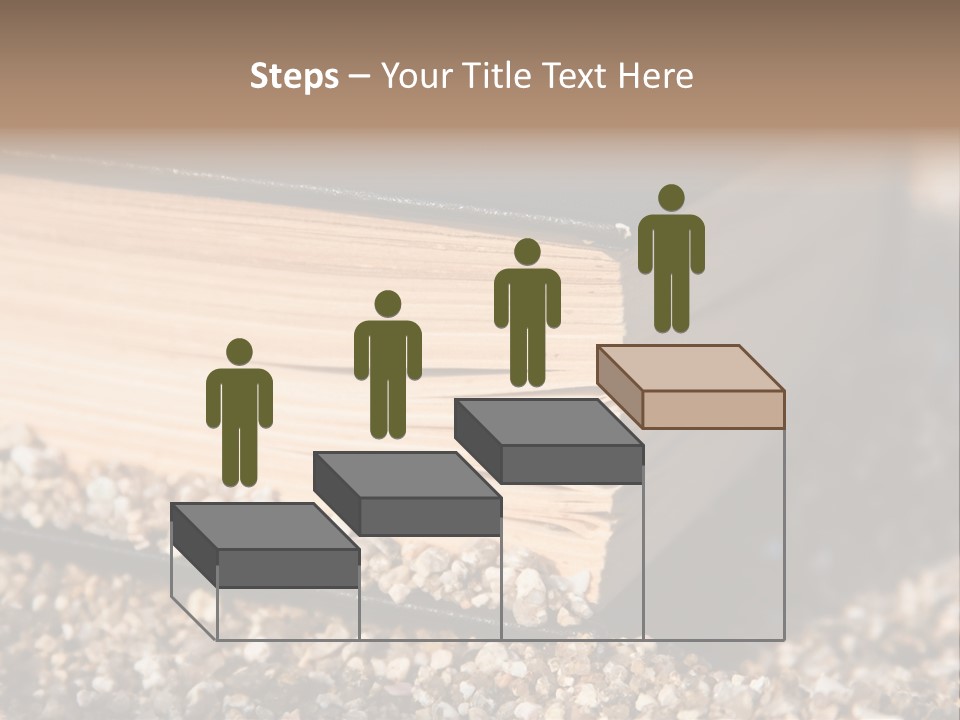 An Open Book On A Pile Of Gravel PowerPoint Template