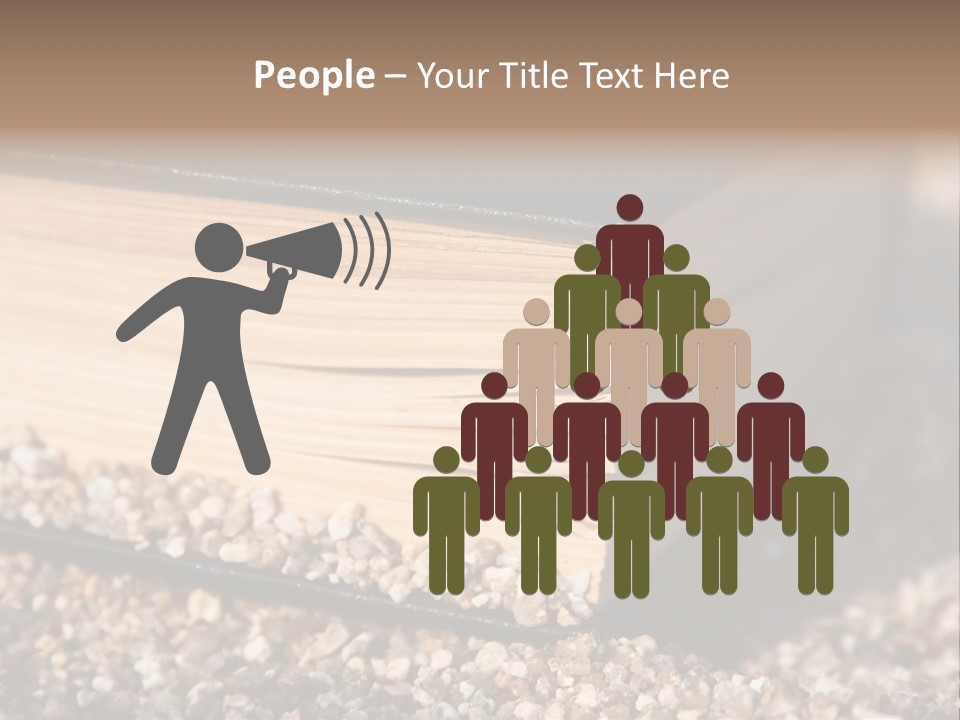 An Open Book On A Pile Of Gravel PowerPoint Template