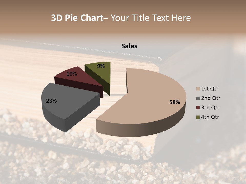 An Open Book On A Pile Of Gravel PowerPoint Template