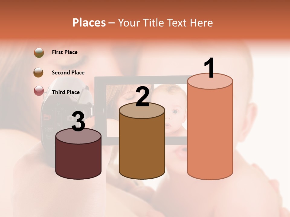 A Woman Taking A Picture Of A Baby With A Camera PowerPoint Template