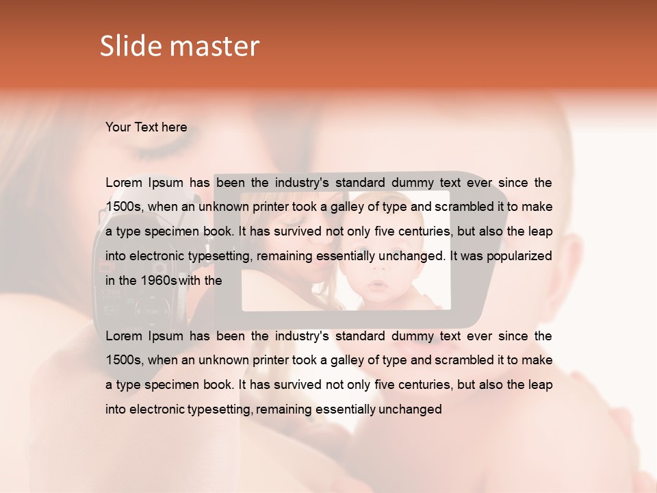 A Woman Taking A Picture Of A Baby With A Camera PowerPoint Template