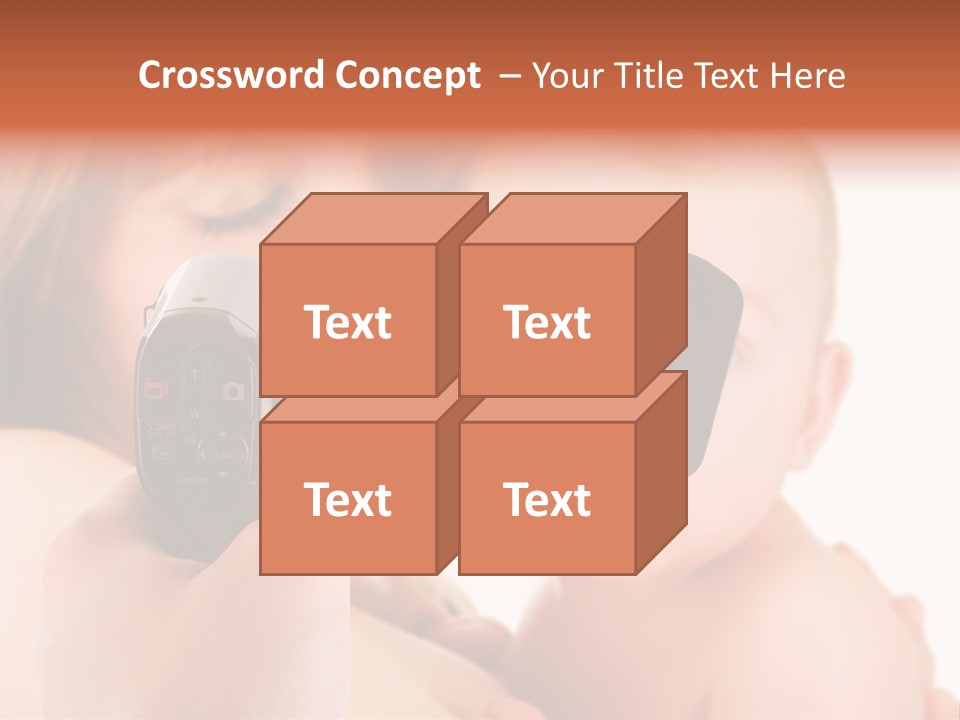 A Woman Taking A Picture Of A Baby With A Camera PowerPoint Template