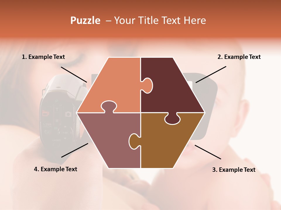 A Woman Taking A Picture Of A Baby With A Camera PowerPoint Template