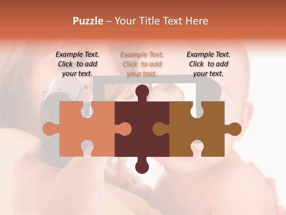 A Woman Taking A Picture Of A Baby With A Camera PowerPoint Template