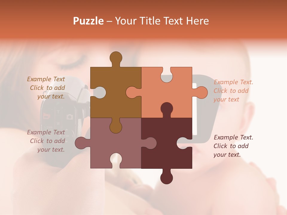 A Woman Taking A Picture Of A Baby With A Camera PowerPoint Template