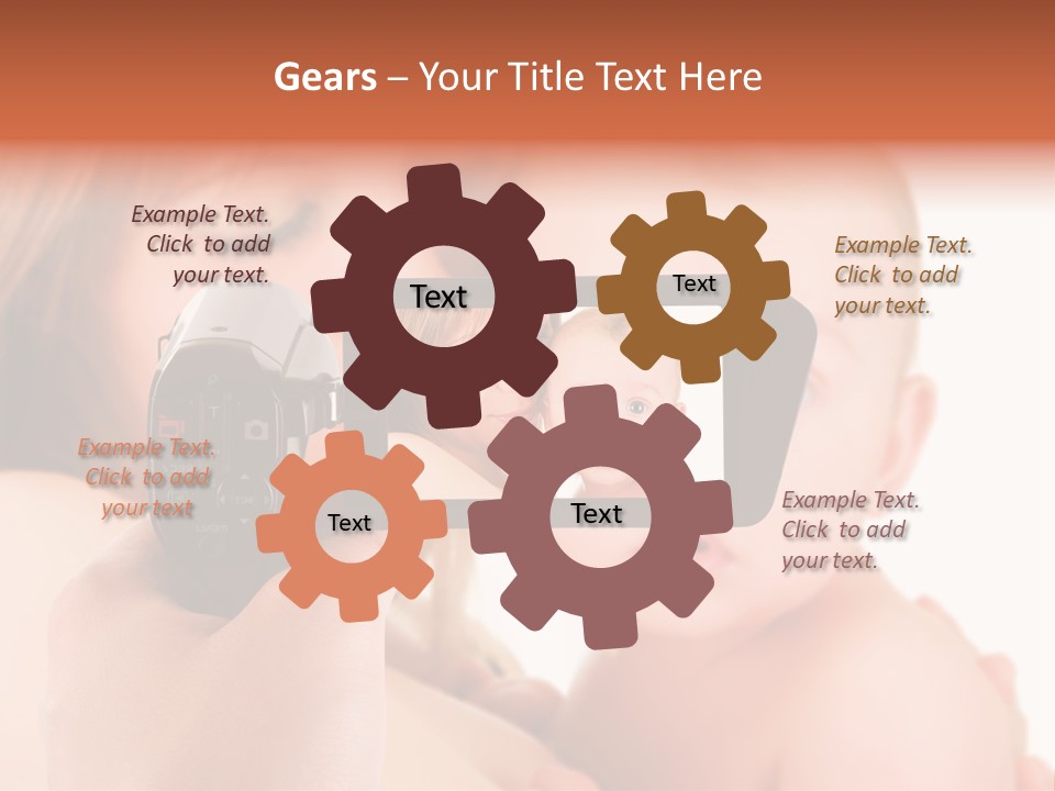 A Woman Taking A Picture Of A Baby With A Camera PowerPoint Template