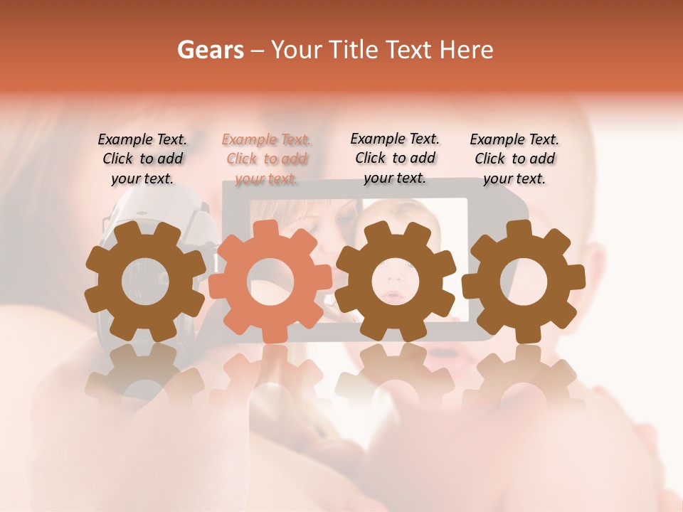 A Woman Taking A Picture Of A Baby With A Camera PowerPoint Template