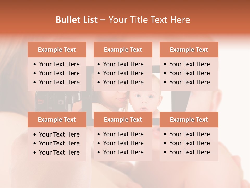 A Woman Taking A Picture Of A Baby With A Camera PowerPoint Template