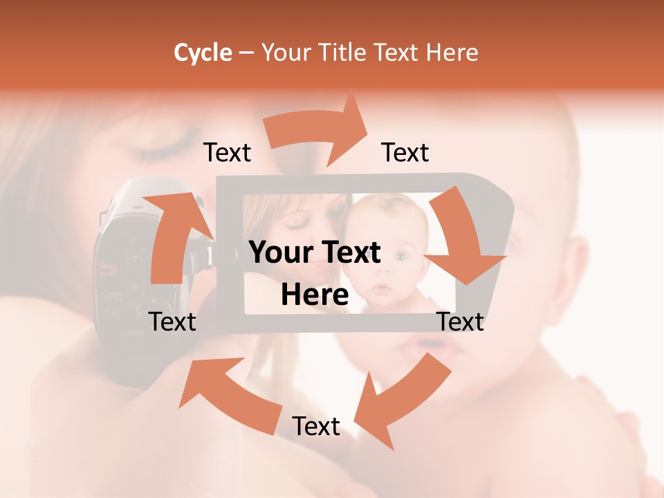 A Woman Taking A Picture Of A Baby With A Camera PowerPoint Template