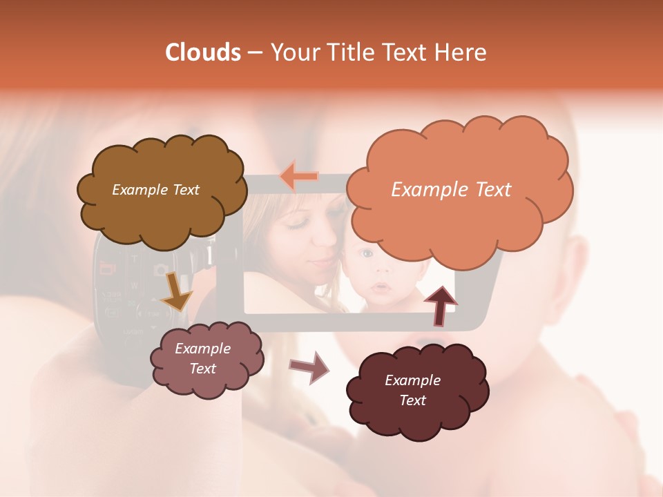 A Woman Taking A Picture Of A Baby With A Camera PowerPoint Template