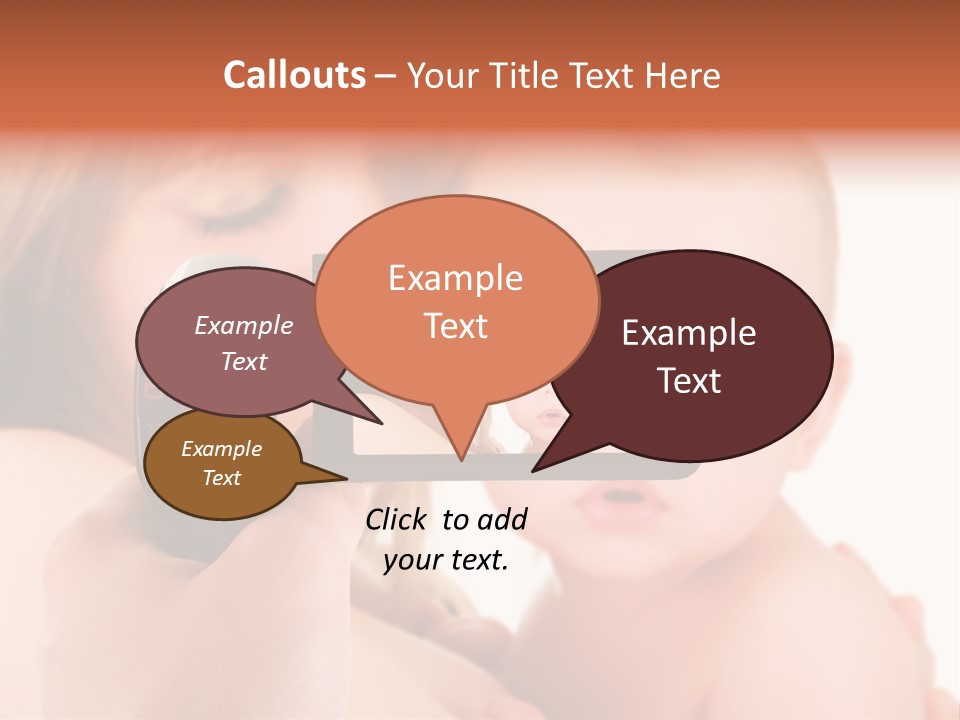 A Woman Taking A Picture Of A Baby With A Camera PowerPoint Template