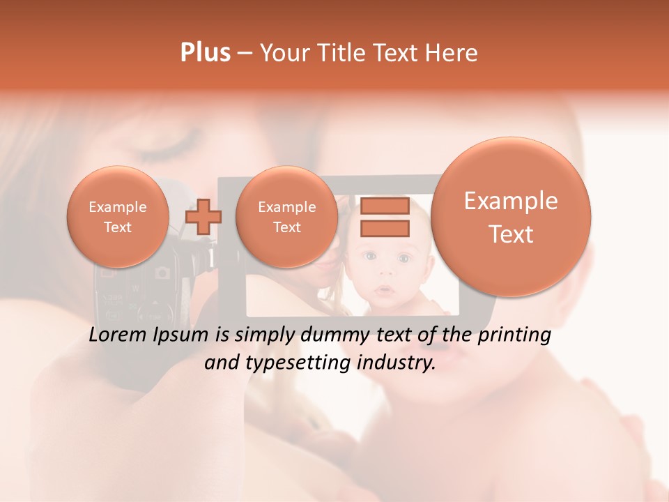 A Woman Taking A Picture Of A Baby With A Camera PowerPoint Template