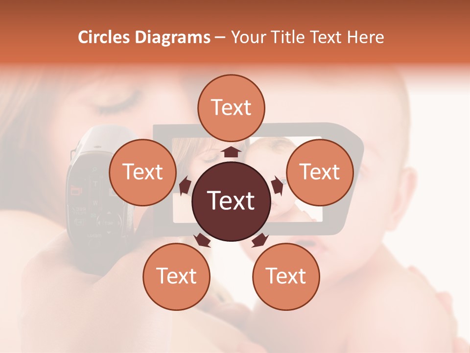 A Woman Taking A Picture Of A Baby With A Camera PowerPoint Template