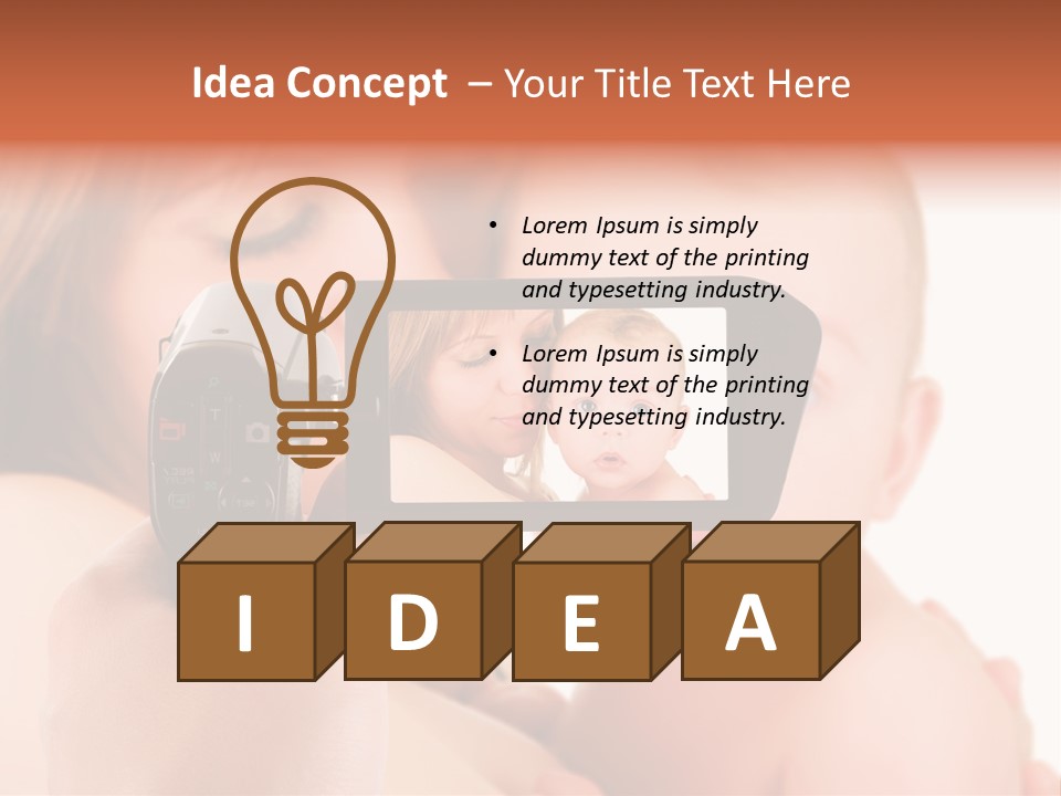 A Woman Taking A Picture Of A Baby With A Camera PowerPoint Template