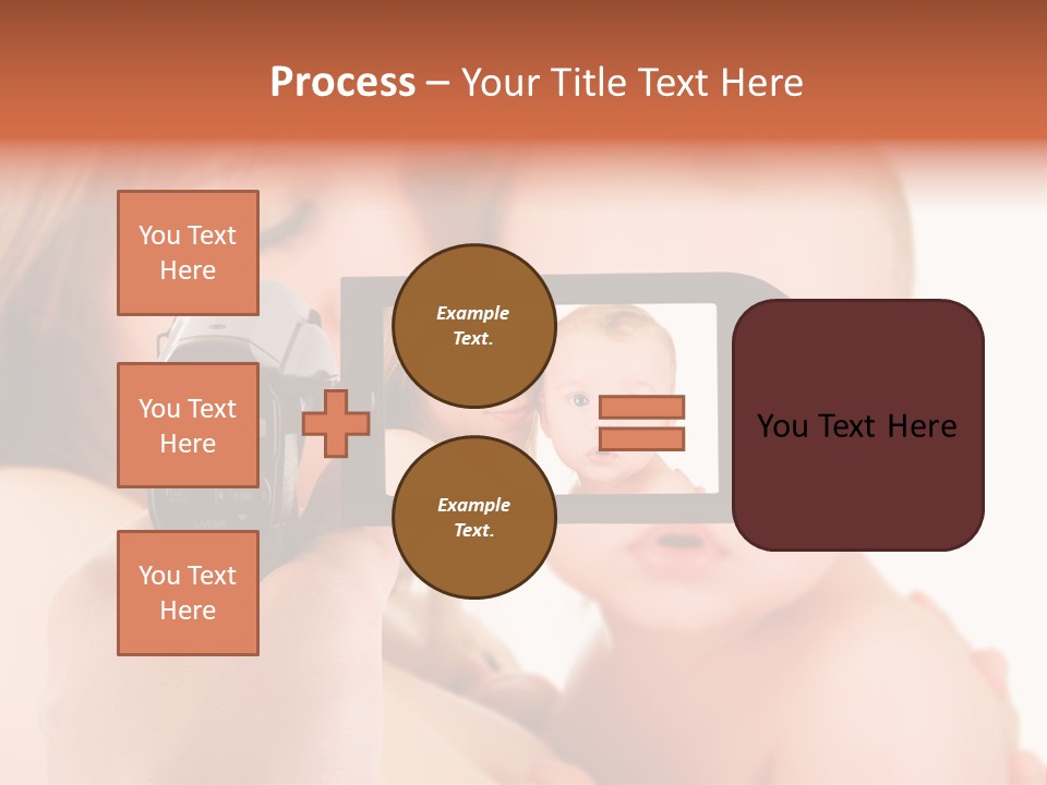A Woman Taking A Picture Of A Baby With A Camera PowerPoint Template