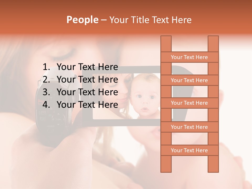 A Woman Taking A Picture Of A Baby With A Camera PowerPoint Template