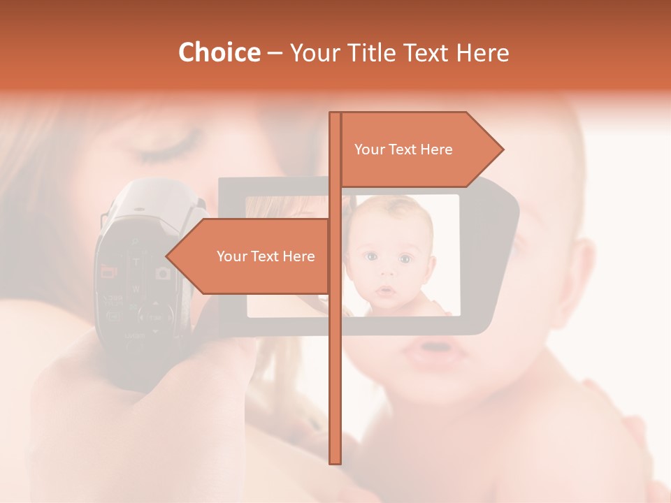 A Woman Taking A Picture Of A Baby With A Camera PowerPoint Template